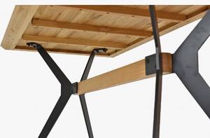 Stół jadalniany DĄB lite drewno, metalowe nogi Delta 200 x 100 cm