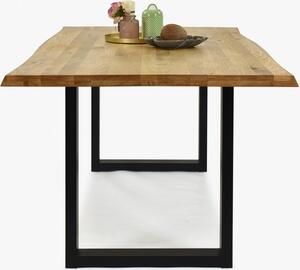 Luksusowy dębowy stół Emma - metalowe nogi 160 x 90 cm