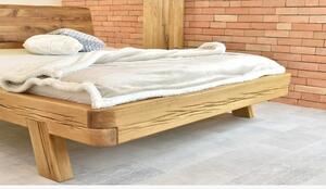 Luksusowe łóżko dębowe z belek, dwuosobowe Mia 200 x 200 cm