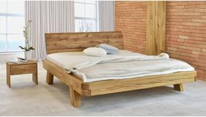 Luksusowe łóżko dębowe z belek, dwuosobowe Mia 200 x 200 cm