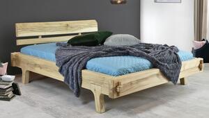 Ekologiczne łóżko dwuosobowe Greta, lity dąb 160 x 200 cm