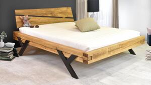 Luksusowe łóżko z litego drewna model Y - dąb 160 x 200 cm