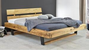 Nowoczesne łóżko z litego dębu na nogach, Laura 180 x 200 cm