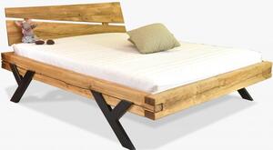 Luksusowe łóżko z litego drewna model Y - dąb 180 x 200 cm