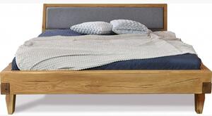 Luksusowe łóżko wykonane z belek dębowych, dwuosobowe Spider 160 x 200