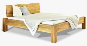 Łóżko dwuosobowe z litego drewna dębowego, Dunaj 160 x 200 cm