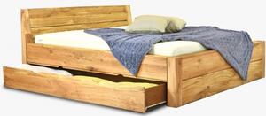 Łóżko z litego drewna ze schowkiem, Julia 160 x 200 cm