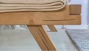 Łóżko świerkowe z drewnianych belek, Miky 180 x 200 cm