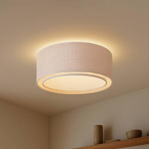 Lampa sufitowa Soula Lindby, możliwość ściemniania, kremowy / amber, salon / jadalnia, tworzywo sztuczne, dworkowy / rustykalny