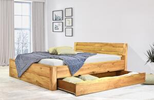 Łóżko z litego drewna ze schowkiem, Julia 180 x 200 cm