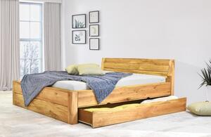 Łóżko z litego drewna ze schowkiem, Julia 180 x 200 cm