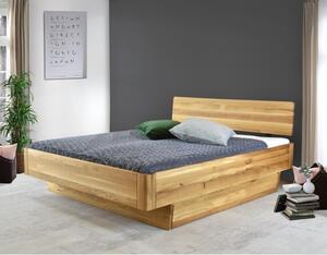 Łóżko dwuosobowe z litego dębu zaokrąglone , Sztokholm 160 x 200 cm