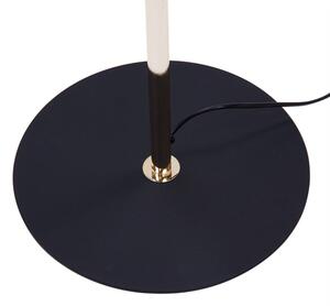 Lampa podłogowa z ozdobnym abażurem czarno-złota ETRO