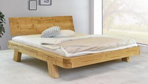 Łóżko z drewnianych bali MIA świerk, zaokrąglone narożniki 160 x 200 cm