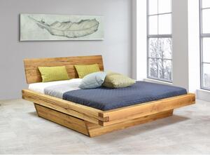 Łóżko dębowe z belek, naturalne, Matus 160 x 200 cm