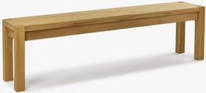Ławka z litego drewna dębowego, Kobi 140 cm
