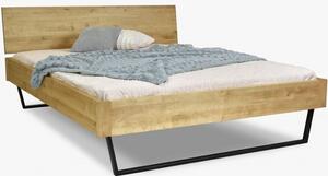 Łóżko na nogach lity dąb, 160 x 200 cm Lenka