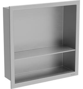 Mexen X-Wall-R półka wnękowa z kołnierzem i półką 30 x 30 cm, inox - 1910303010S