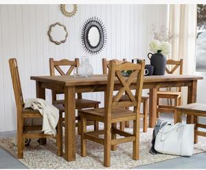 Stół do jadalni i krzesła rustykalne