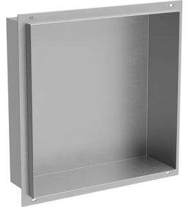 Mexen X-Wall-NR półka wnękowa bez kołnierza 30 x 30 cm, inox - 1911303010