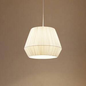 Lampa wisząca Vitore Lindby, możliwość ściemniania, biały / opal, salon / jadalnia, tkanina / materiał / jedwab, skandynawski
