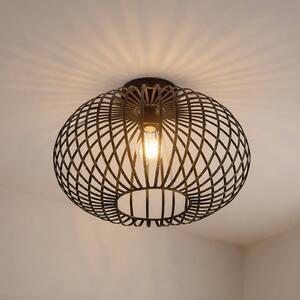 Lampa sufitowa Rosalea Lindby, możliwość ściemniania, czarny, salon / jadalnia, metal, nowoczesny