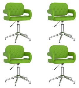 Obrotowe krzesła stołowe, 4 szt., zielone, sztuczna skóra