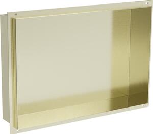 Mexen X-Wall-NR półka wnękowa bez kołnierza 45 x 30 cm, złota szczotkowana - 1951453010