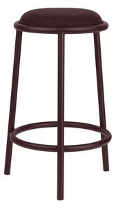 Bordowy metalowy hoker (wysokość siedziska 68 cm) Hogo – noo.ma