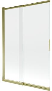Mexen Fox parawan nawannowy 2-skrzydłowy przesuwny 120 x 150 cm, transparent, złoty - 891-120-002-50-00