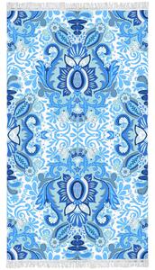 Happiness Ręcznik plażowy YOGI, 100x180 cm, niebieski