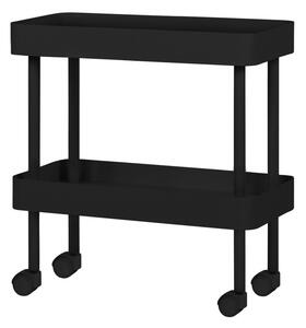 Czarny metalowy regał na kółkach 60x62x30 cm Nolle – noo.ma