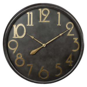 Gifts Amsterdam Zegar ścienny, antyczna czerń i złoty, 80,5 cm