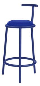 Niebieski metalowy hoker (wysokość siedziska 68 cm) Hogo – noo.ma