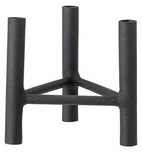Czarny aluminiowy świecznik Bloomingville Deeb, wys. 20 cm