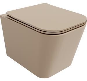 Mexen Teo miska wc Rimless z deską wolnoopadającą slim, duroplast, cappuccino mat - 30854064