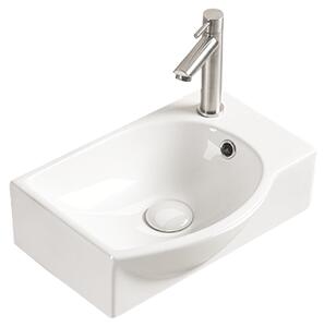 Mexen Mista umywalka nablatowa lewa 40 x 28 cm, biała - 22174000L