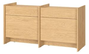 Komoda w dekorze dębu w naturalnym kolorze 146x76x51 cm Hido – noo.ma