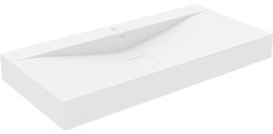 Mexen Poli umywalka nablatowa z konglomeratu 1/O 100 x 48 cm, biała - 23021001
