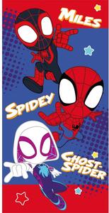Czerwono-niebieski bawełniany ręcznik dziecięcy 70x140 cm Spidey – Jerry Fabrics