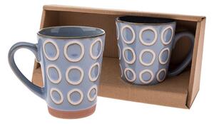 Niebieskie ceramiczne kubki zestaw 2 szt. 380 ml – Dakls
