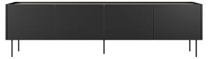 Szafka RTV Desin z metalowymi nogami 220 cm - czarny mat / dąb nagano