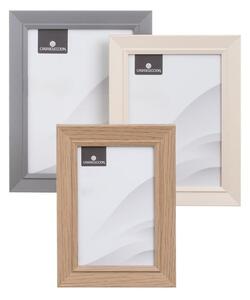Brązowo-naturalne ramki stojące/ścienne zestaw 3 szt. 14x19 cm – Casa Selección