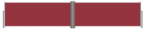 Zwijana markiza boczna na taras, czerwona, 117 x 600 cm