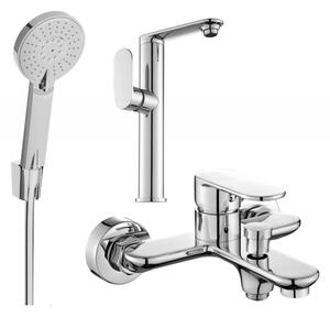 Mexen Milo R40 zestaw wannowy, chrom - 713153R40-00