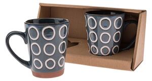 Ciemnoniebieskie ceramiczne kubki zestaw 2 szt. 380 ml – Dakls