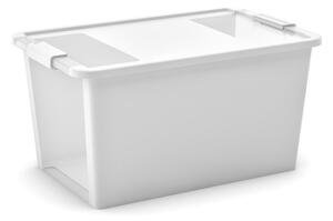 Biały plastikowy pojemnik z pokrywką 55x35x28 cm Bi-Box L – KIS