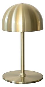 Lampa stołowa LED w kolorze mosiądzu ze zdalnym sterowaniem i metalowym kloszem (wysokość 22 cm) Tim – Sirius