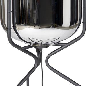 Designerska lampa podłogowa czarna lustrzane szkło - Bliss Oswietlenie wewnetrzne