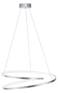 Designerska lampa wisząca srebrna 72 cm z ściemnianą diodą LED - Rowan Oswietlenie wewnetrzne